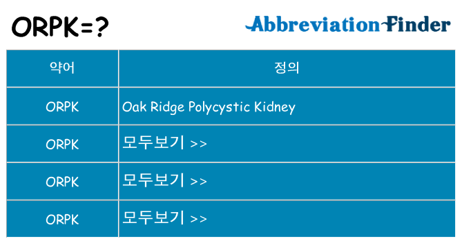 orpk 대 한 무엇을 서가