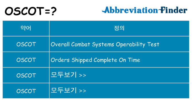 oscot 대 한 무엇을 서가