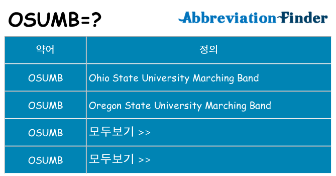 osumb 대 한 무엇을 서가