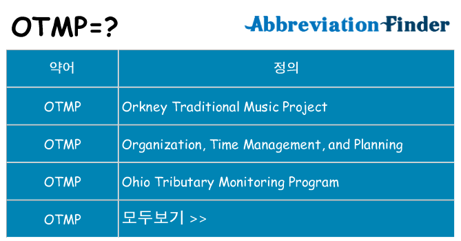otmp 대 한 무엇을 서가