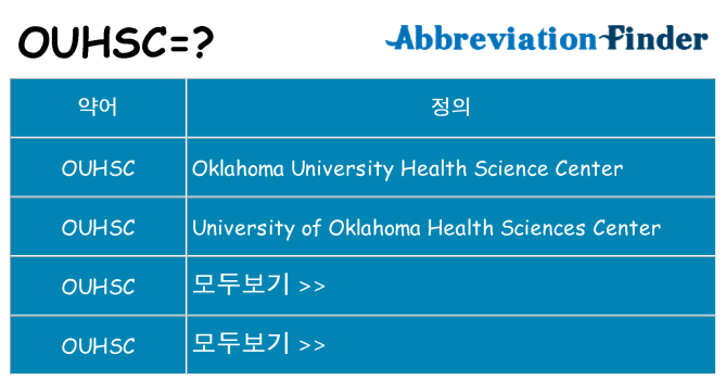 ouhsc 대 한 무엇을 서가