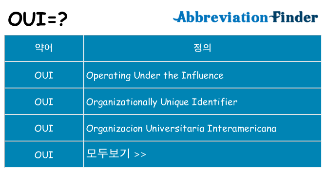 oui 대 한 무엇을 서가