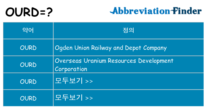 ourd 대 한 무엇을 서가