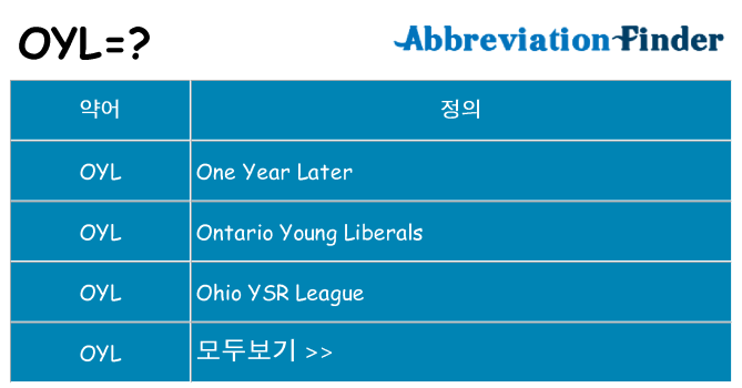 oyl 대 한 무엇을 서가