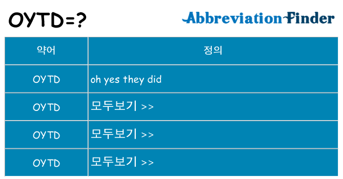 oytd 대 한 무엇을 서가