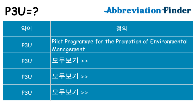 p3u 대 한 무엇을 서가