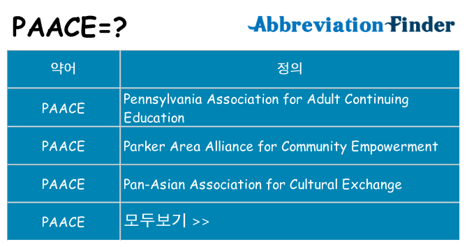 paace 대 한 무엇을 서가