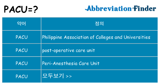 pacu 대 한 무엇을 서가