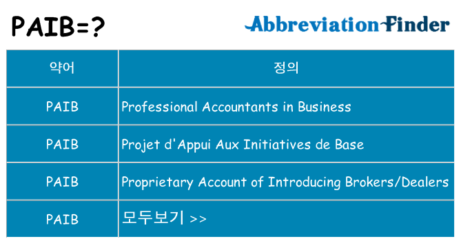 paib 대 한 무엇을 서가