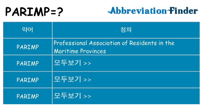 parimp 대 한 무엇을 서가
