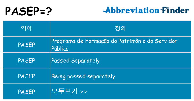 pasep 대 한 무엇을 서가