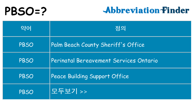 pbso 대 한 무엇을 서가