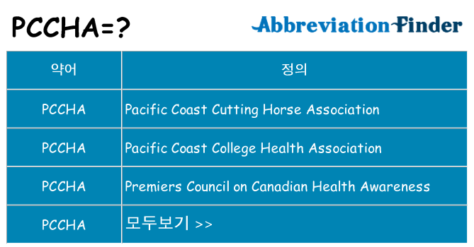 pccha 대 한 무엇을 서가