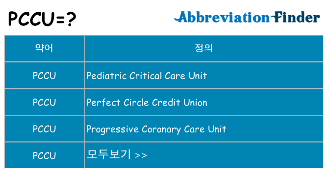 pccu 대 한 무엇을 서가