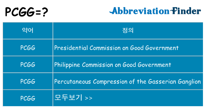 pcgg 대 한 무엇을 서가