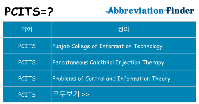 pcits 대 한 무엇을 서가