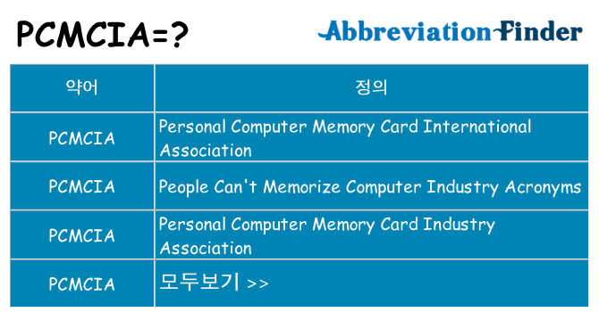 pcmcia 대 한 무엇을 서가