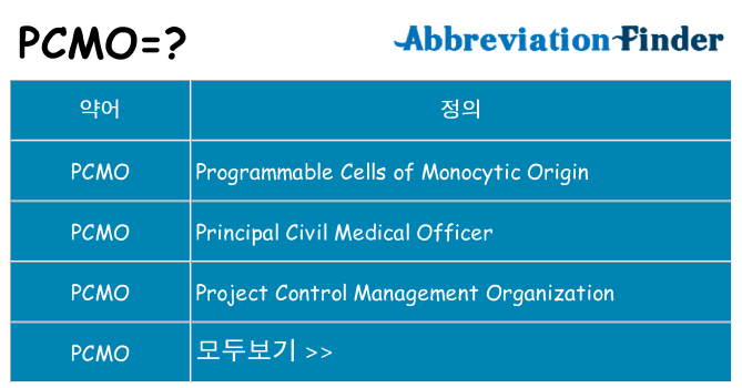 pcmo 대 한 무엇을 서가