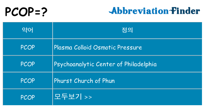 pcop 대 한 무엇을 서가
