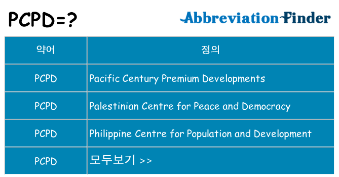 pcpd 대 한 무엇을 서가