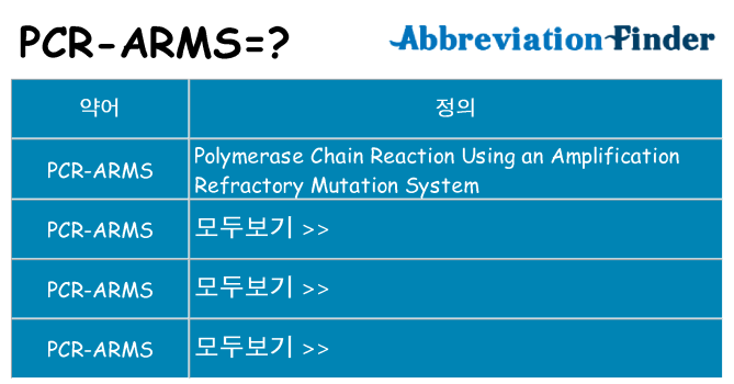 pcr-arms 대 한 무엇을 서가