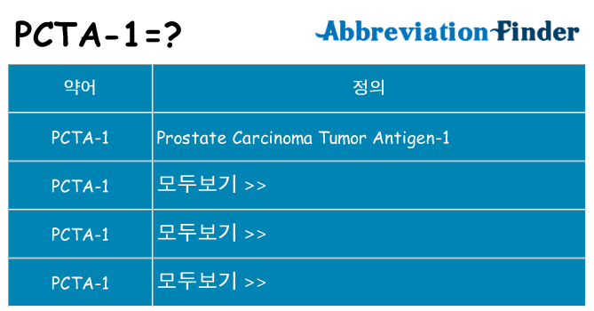 pcta-1 대 한 무엇을 서가