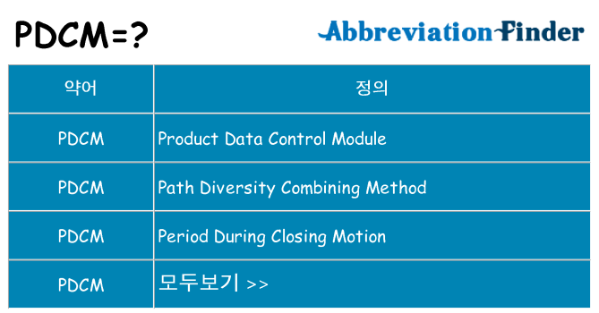 pdcm 대 한 무엇을 서가