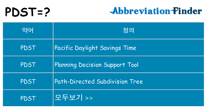 pdst 대 한 무엇을 서가