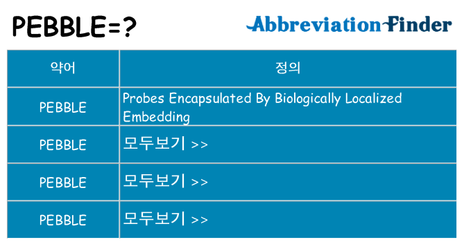 pebble 대 한 무엇을 서가