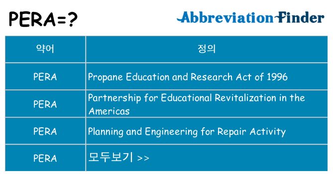 pera 대 한 무엇을 서가