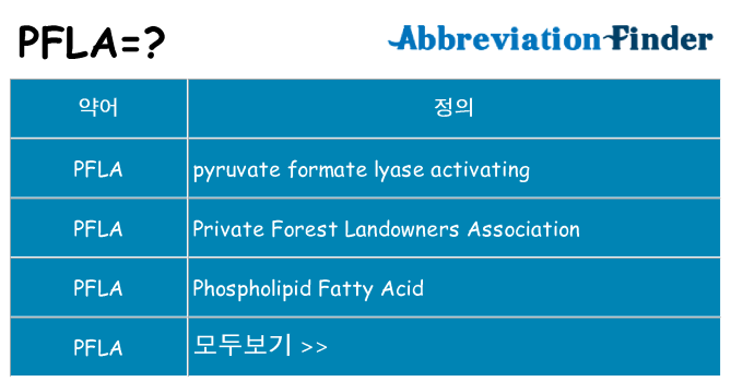 pfla 대 한 무엇을 서가