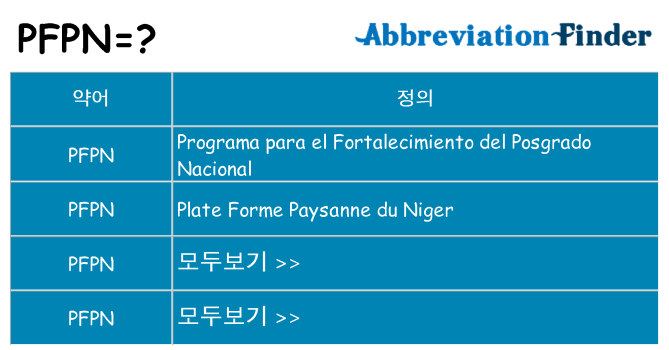 pfpn 대 한 무엇을 서가
