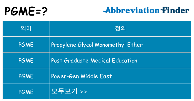 pgme 대 한 무엇을 서가