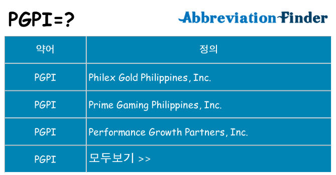pgpi 대 한 무엇을 서가