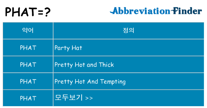 phat 대 한 무엇을 서가