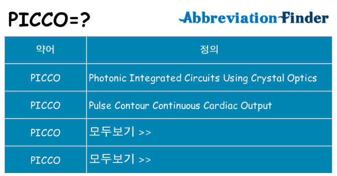 picco 대 한 무엇을 서가