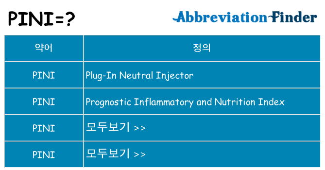 pini 대 한 무엇을 서가