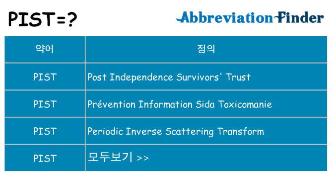 pist 대 한 무엇을 서가
