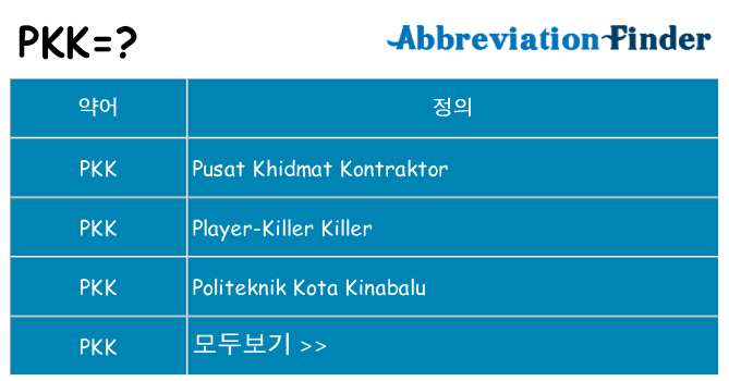 pkk 대 한 무엇을 서가