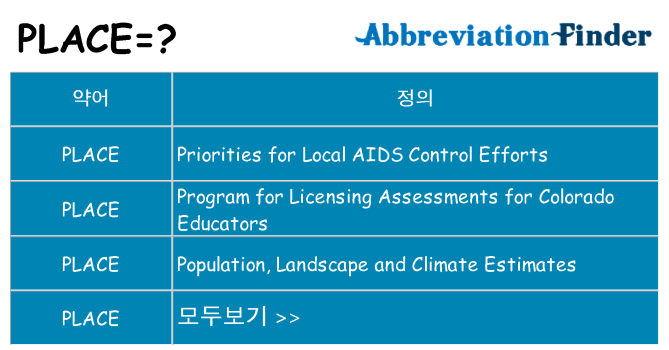 place 대 한 무엇을 서가