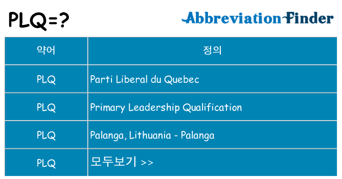 plq 대 한 무엇을 서가