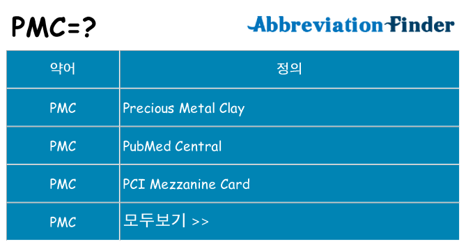 pmc 대 한 무엇을 서가