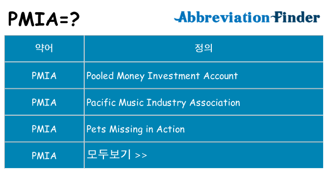 pmia 대 한 무엇을 서가