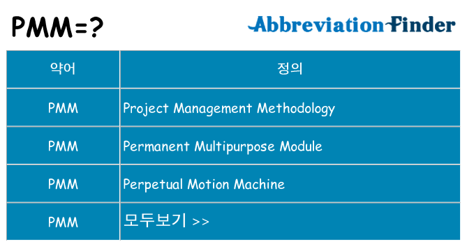 pmm 대 한 무엇을 서가