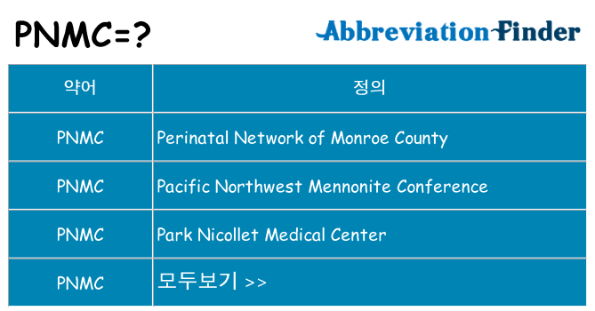 pnmc 대 한 무엇을 서가