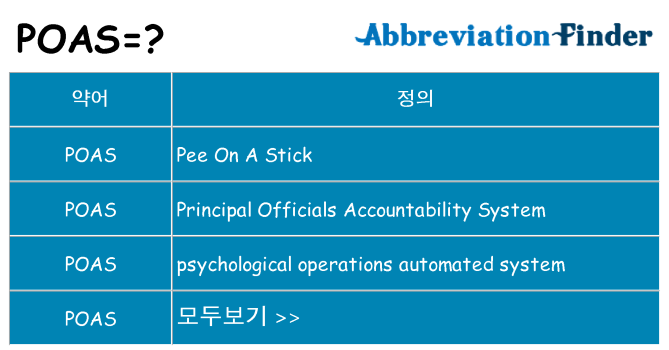 poas 대 한 무엇을 서가
