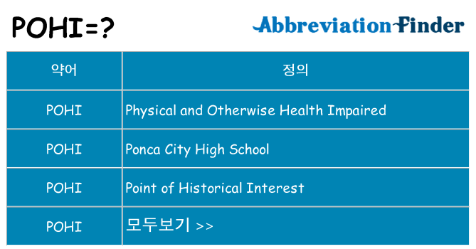 pohi 대 한 무엇을 서가