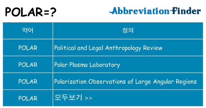 polar 대 한 무엇을 서가