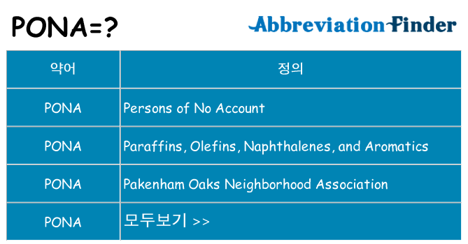 pona 대 한 무엇을 서가