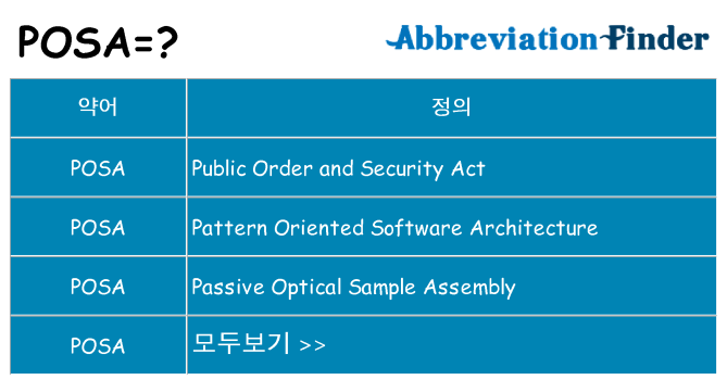 posa 대 한 무엇을 서가